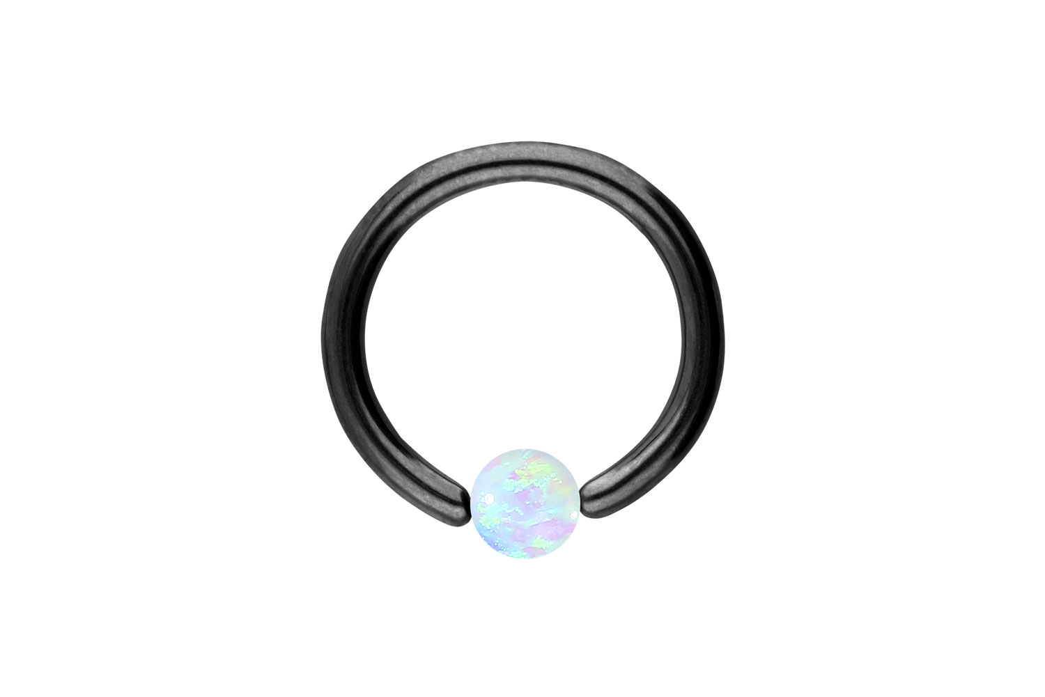 Chirurgenstahl Klemmkugelring Piercing SYNTHETISCHER OPAL